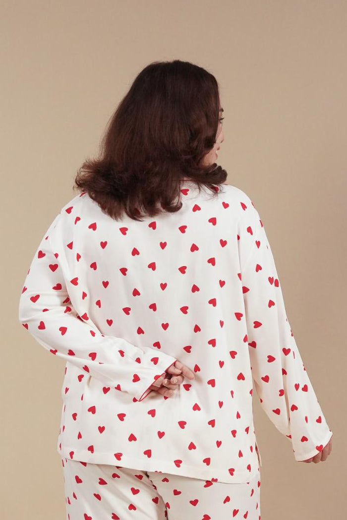 Sweetheart Print Women's Viscose Shirt - Full Sleeves