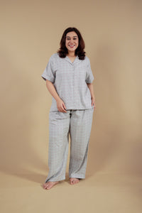 Luna Cotton Blend Women's Curve Pajama Set - Half Sleeves