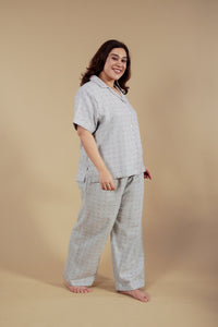 Luna Cotton Blend Women's Curve Pajama Set - Half Sleeves