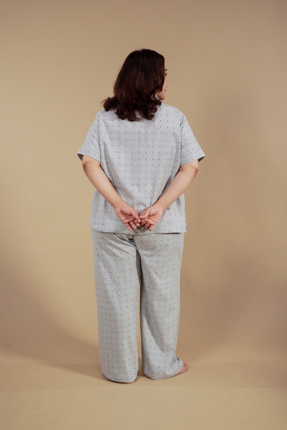 Luna Cotton Blend Women's Curve Pajama Set - Half Sleeves