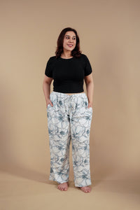 Grace White Floral Women's Curve Pajama