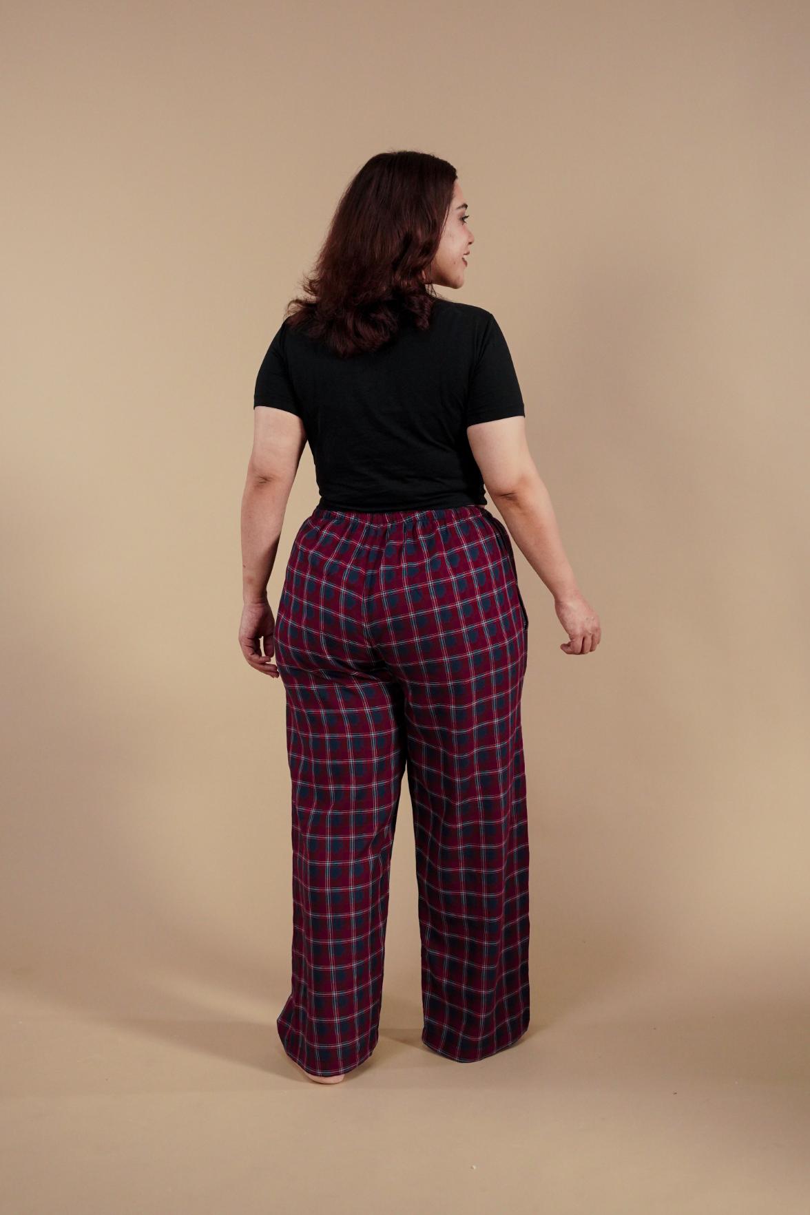 Ruby Check Women's Cotton Pajama
