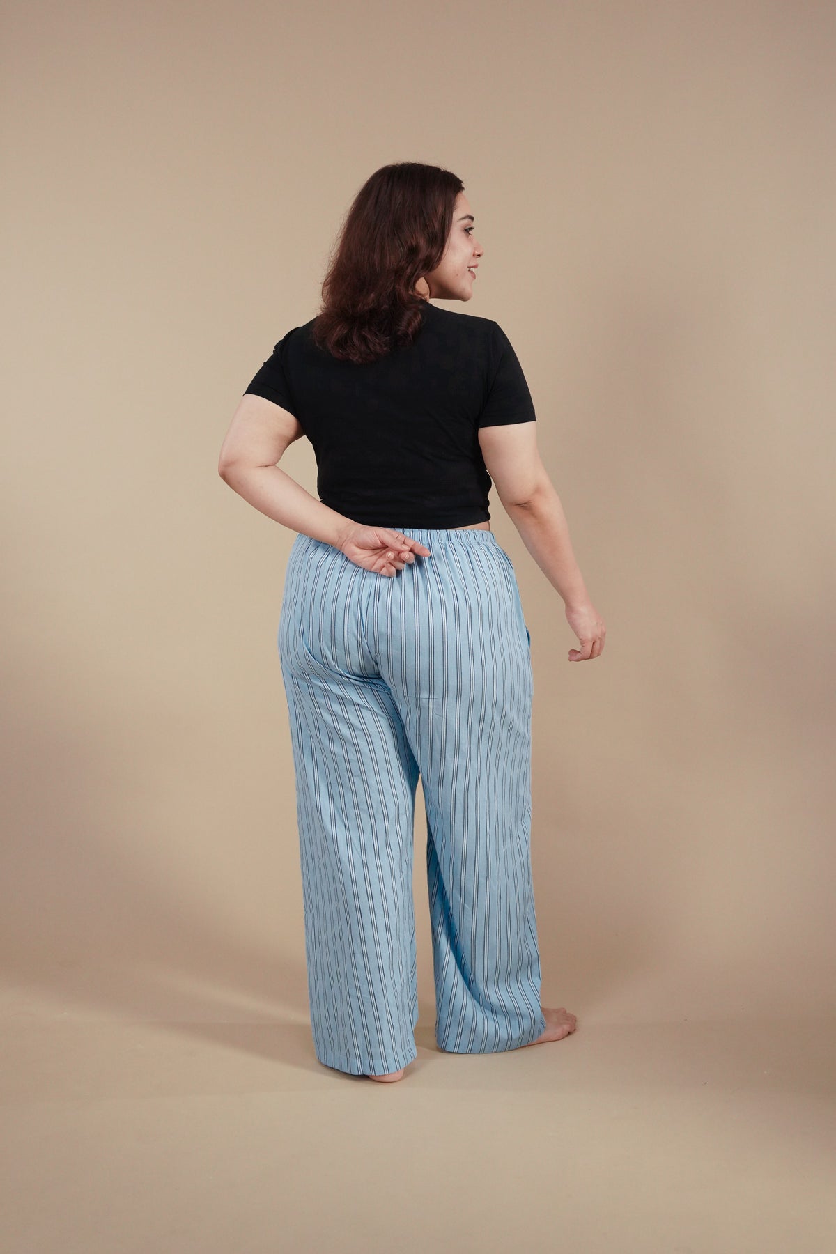 Boyfriend Stripe Cotton Women's Curve Pajama