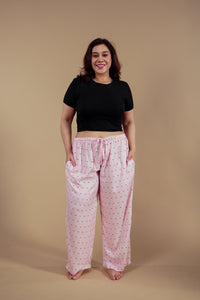 Alice Heart Printed Viscose Twill Women's Curve Pajama