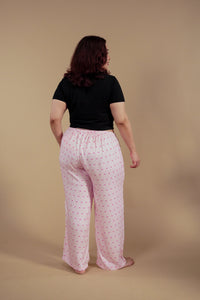 Alice Heart Printed Viscose Twill Women's Curve Pajama