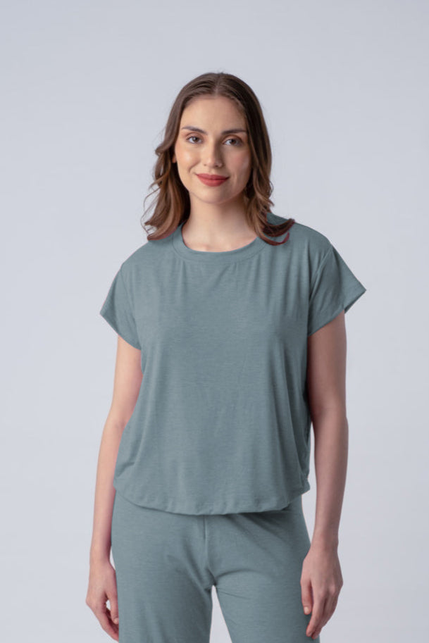 Willow Butter-Soft Cotton Knit Top - Half Sleeves