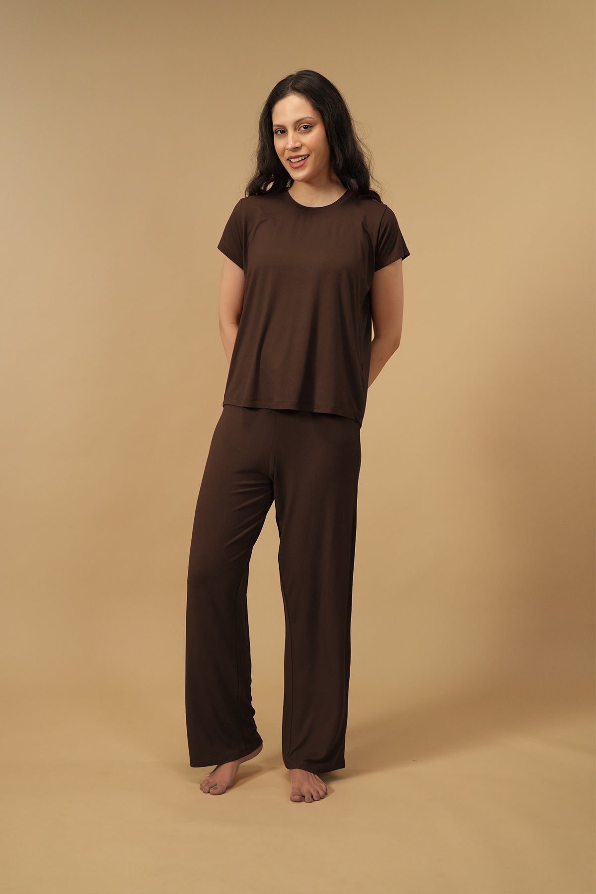 Coffee Lucy Butter-Soft Modal Knit Women's Pajama Set