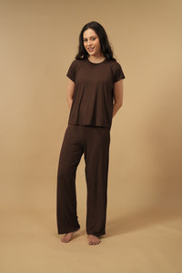 Coffee Lucy Butter-Soft Modal Knit Women's Pajama Set