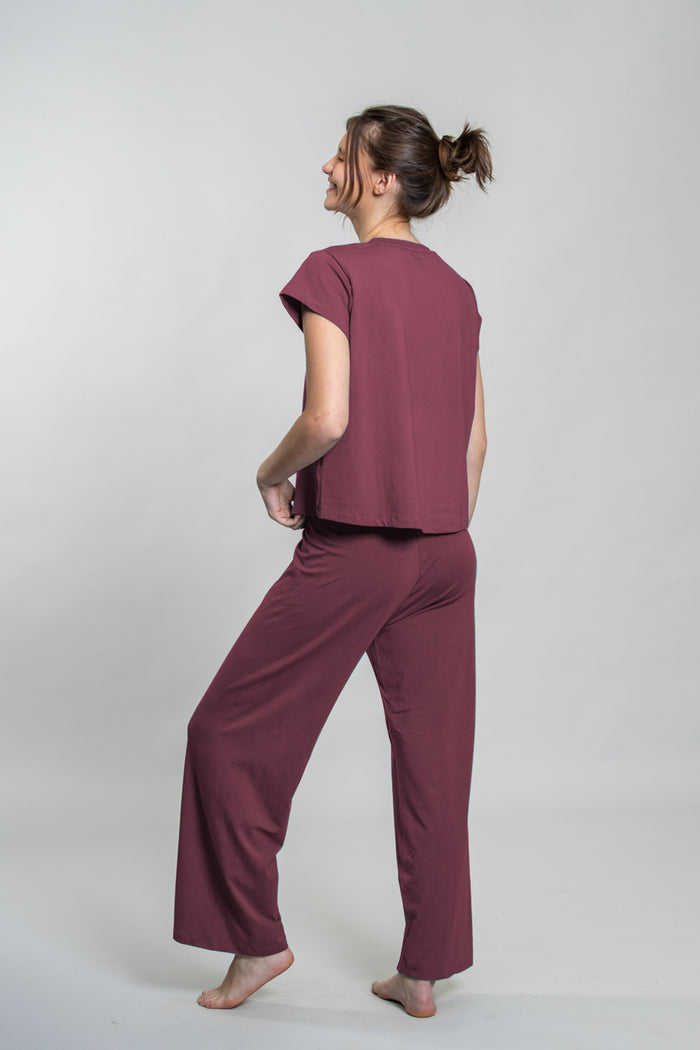 Dusty Rose Lucy Butter-soft Knit Women's Pajama Set