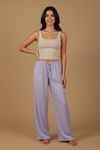 Donna Lilac Stripe Viscose Women's Pajama