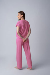 Coral Rose Lucy Butter-Soft Cotton Knit Women's Pajama Set