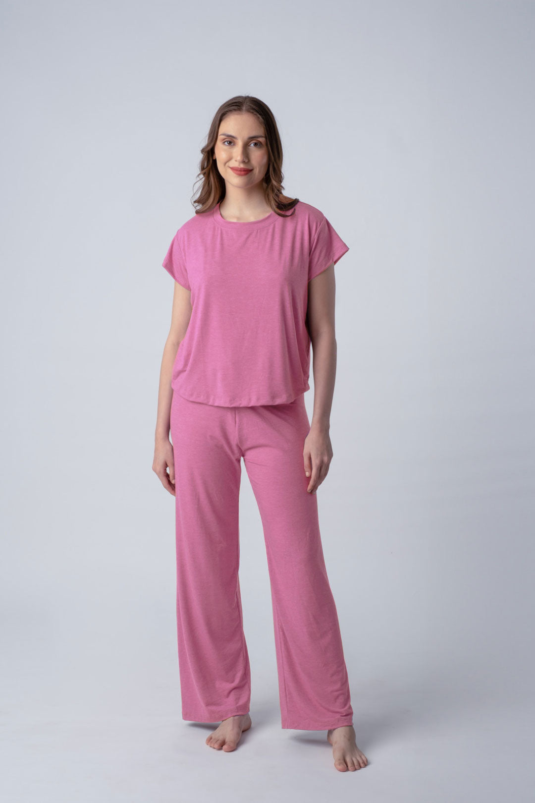 Coral Rose Lucy Butter-Soft Cotton Knit Women's Pajama Set