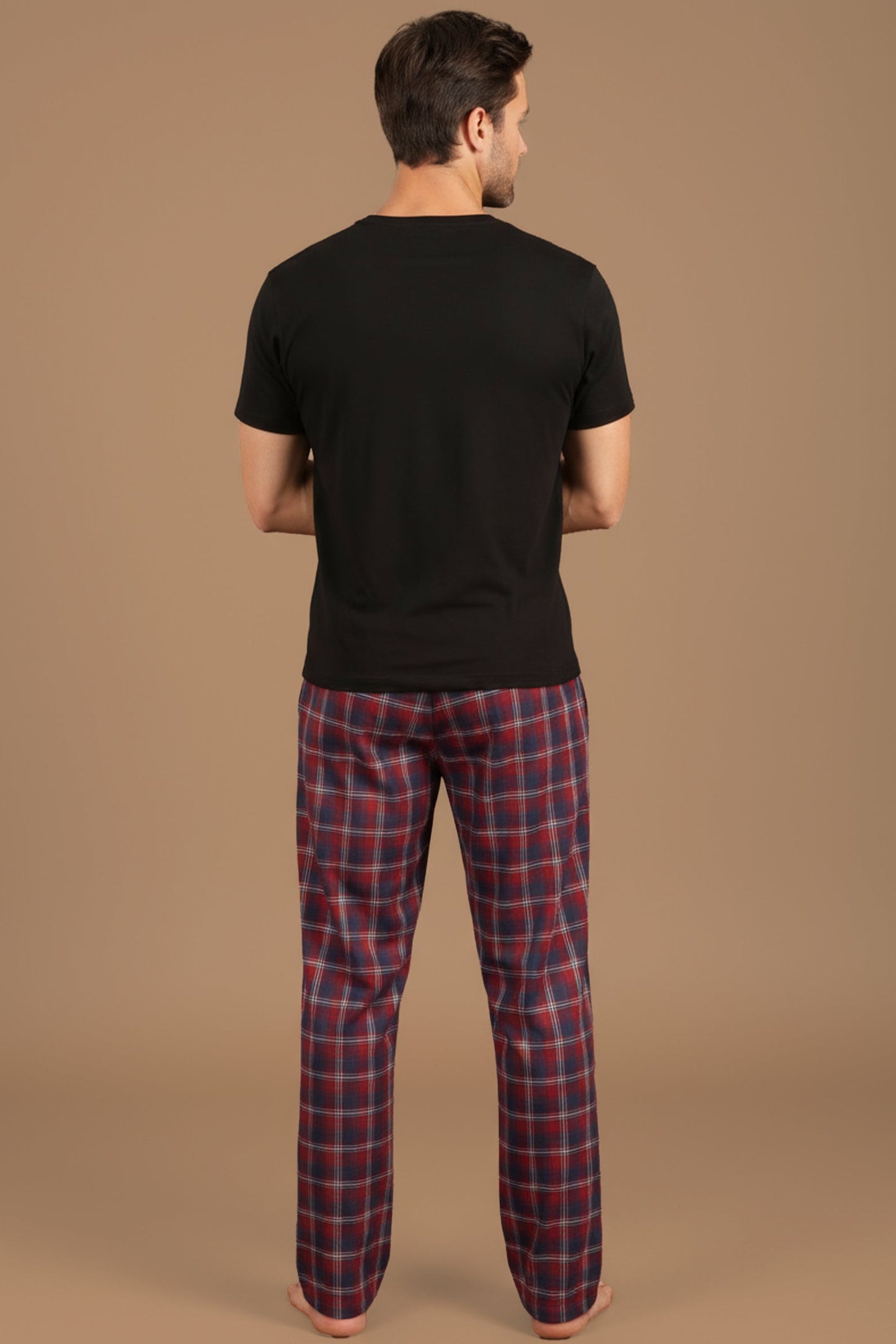 Ruby Check Cotton Men's Pajama