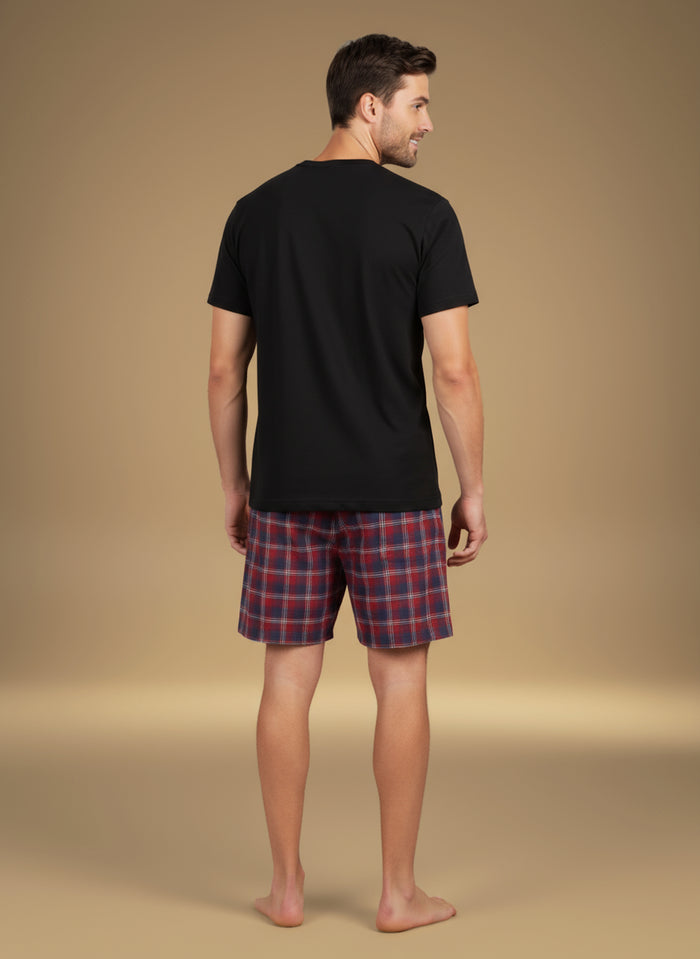 Ruby Check Cotton Men's Shorts