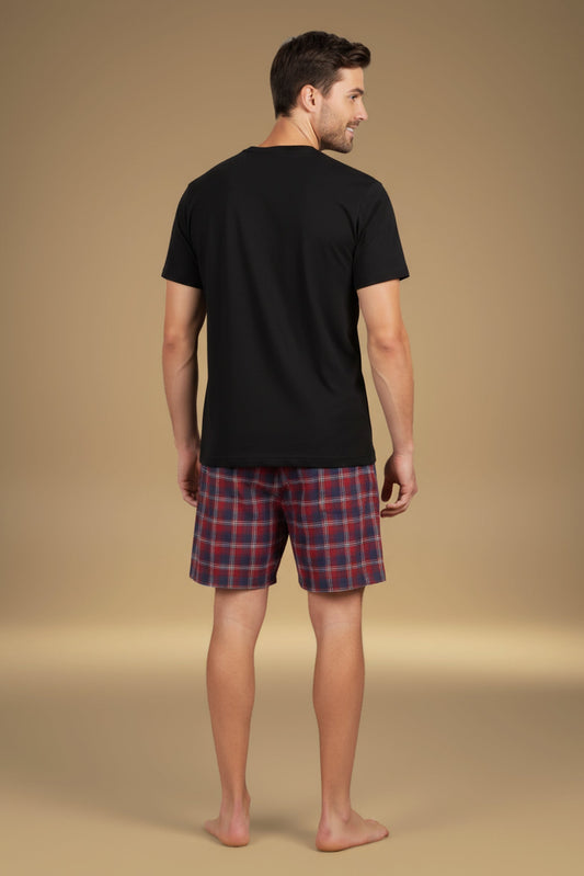 Ruby Check Cotton Men's Shorts