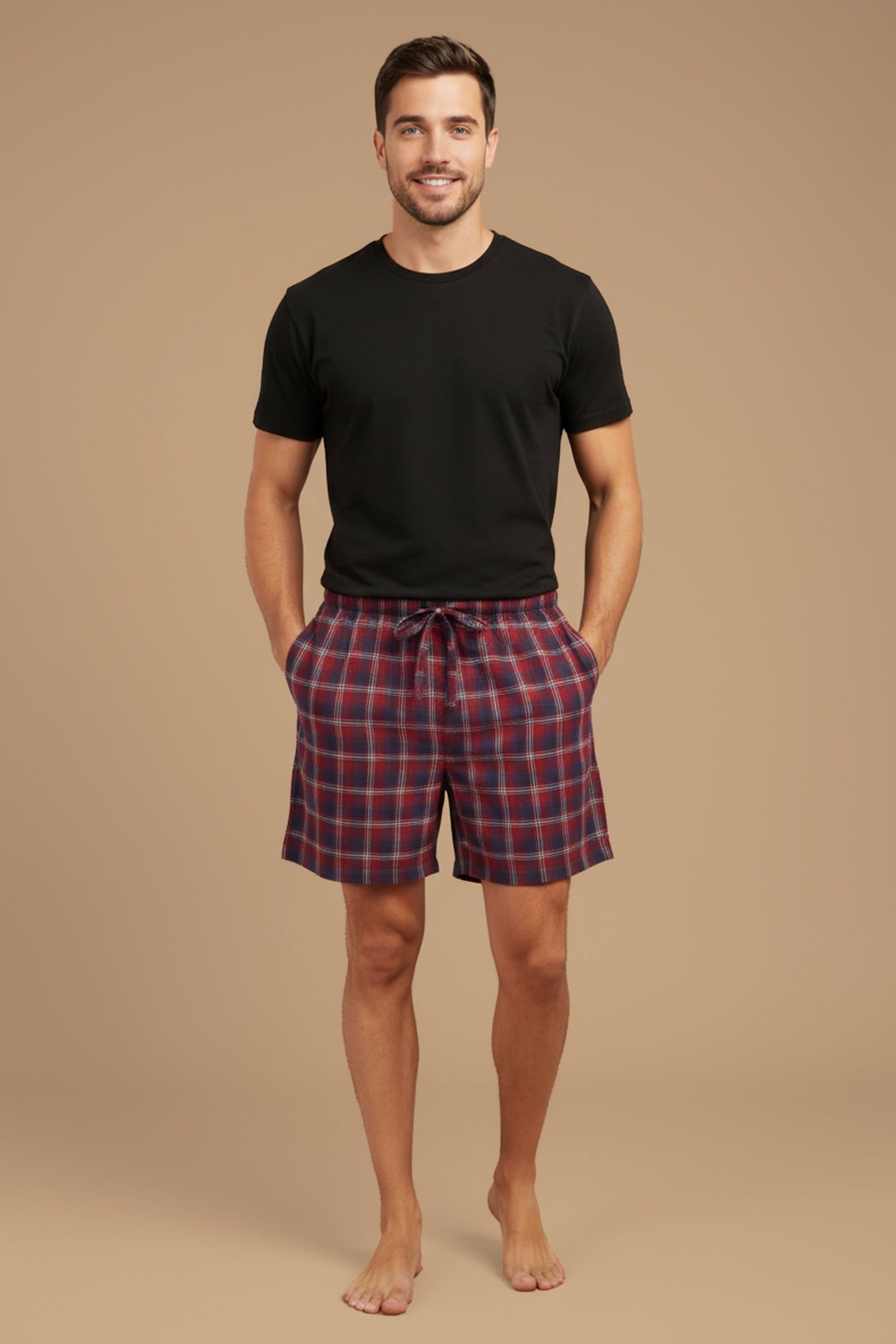 Ruby Check Cotton Men's Shorts