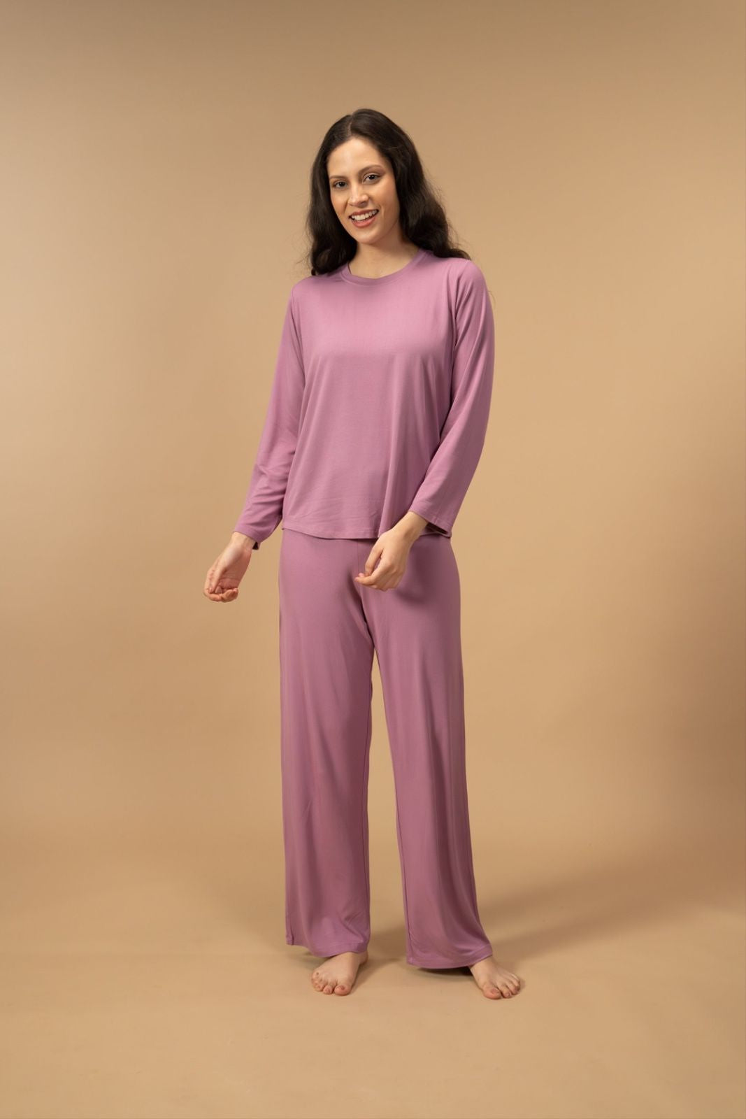 Orchid Lucy Butter-Soft Modal Knit Women's Pajama Set - Full Sleeves