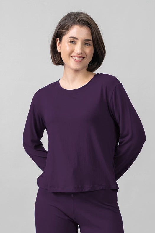 Merlot  Butter - Soft Viscose Knit Women's Top