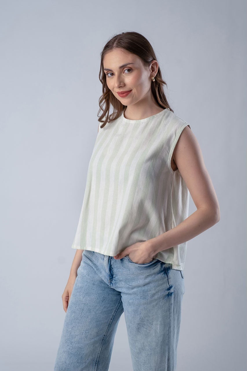 Magnolia Mint Cotton Women's Lounge Top