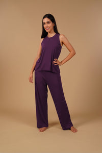 Violet Lucy Butter-Soft Modal Knit Women's Pajama Set - Sleeveless