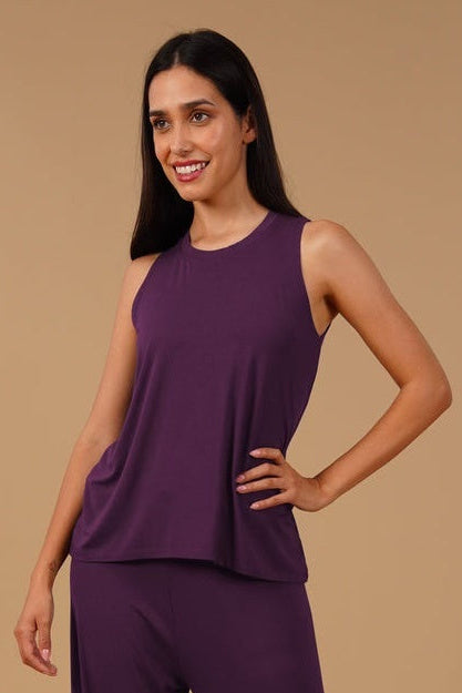 Violet Lucy Butter-Soft Modal Knit Women's Top Only - Sleeveless