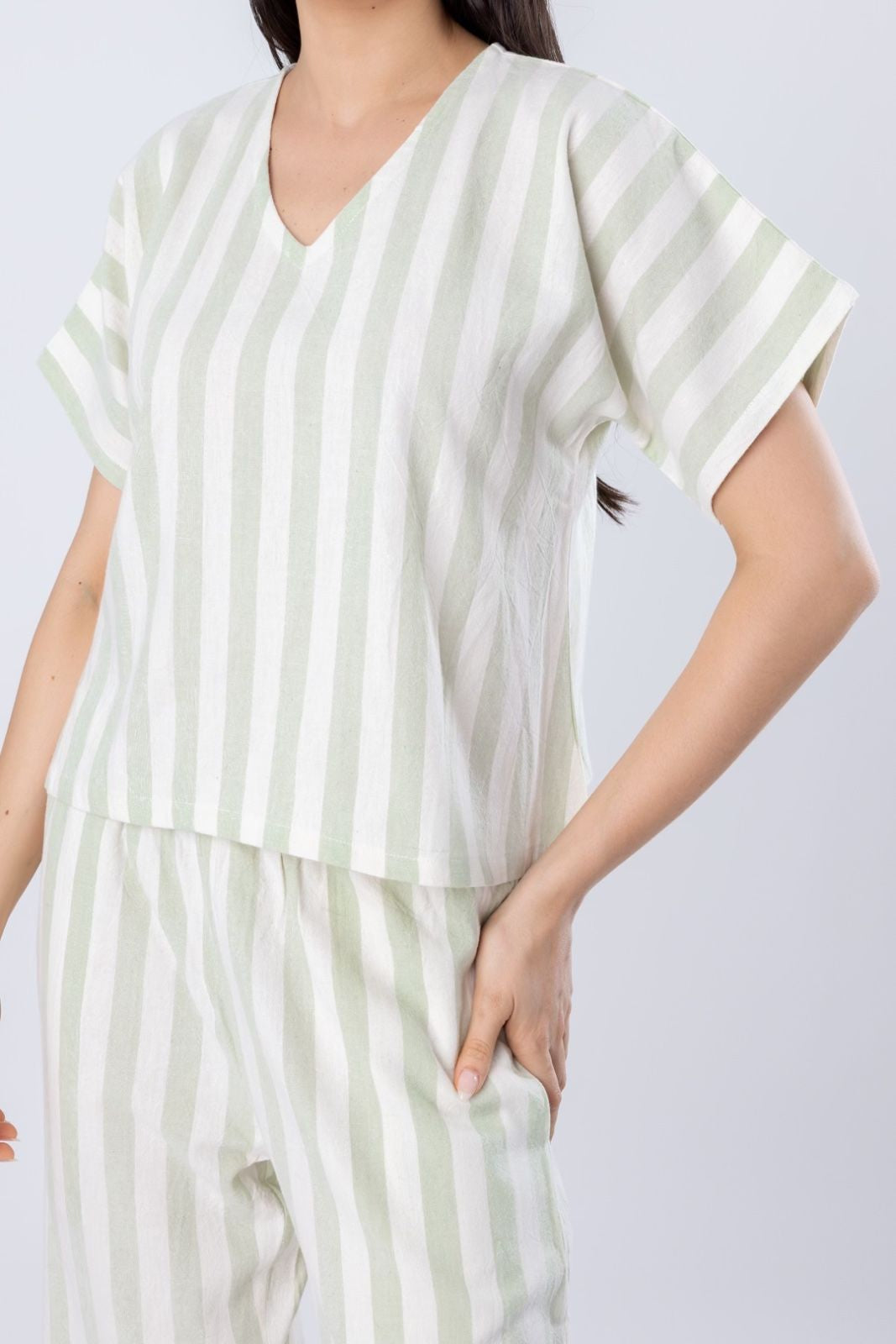 Magnolia Mint Cotton Women's Lounge Co-ord Set