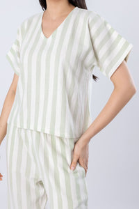 Magnolia Mint Cotton Women's Lounge Co-ord Set