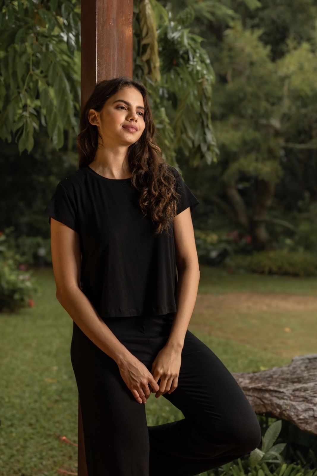 Black Lucy Butter-soft viscose Knit Women's Pajama Set