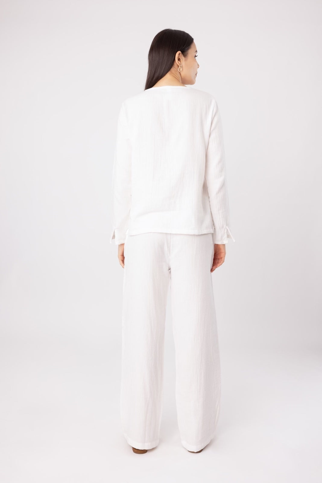 Angel Oak White Double Cloth Women's Lounge Co-ord Set