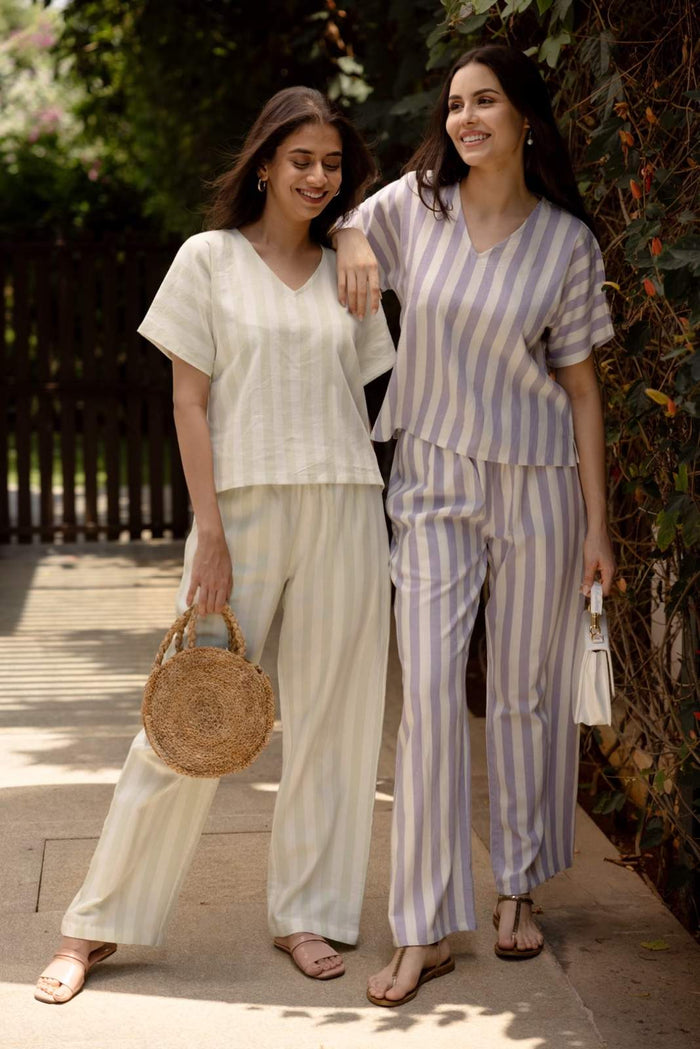 Magnolia Mint Cotton Women's Lounge Co-ord Set