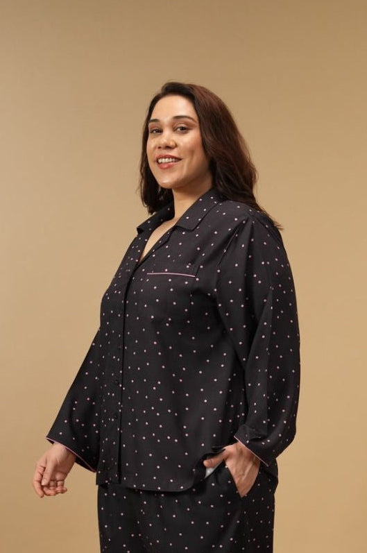 Miley Polka Women's Viscose Shirt - Full Sleeves