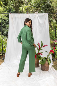 Masai Classic Green Linen Women's Co-ord Set