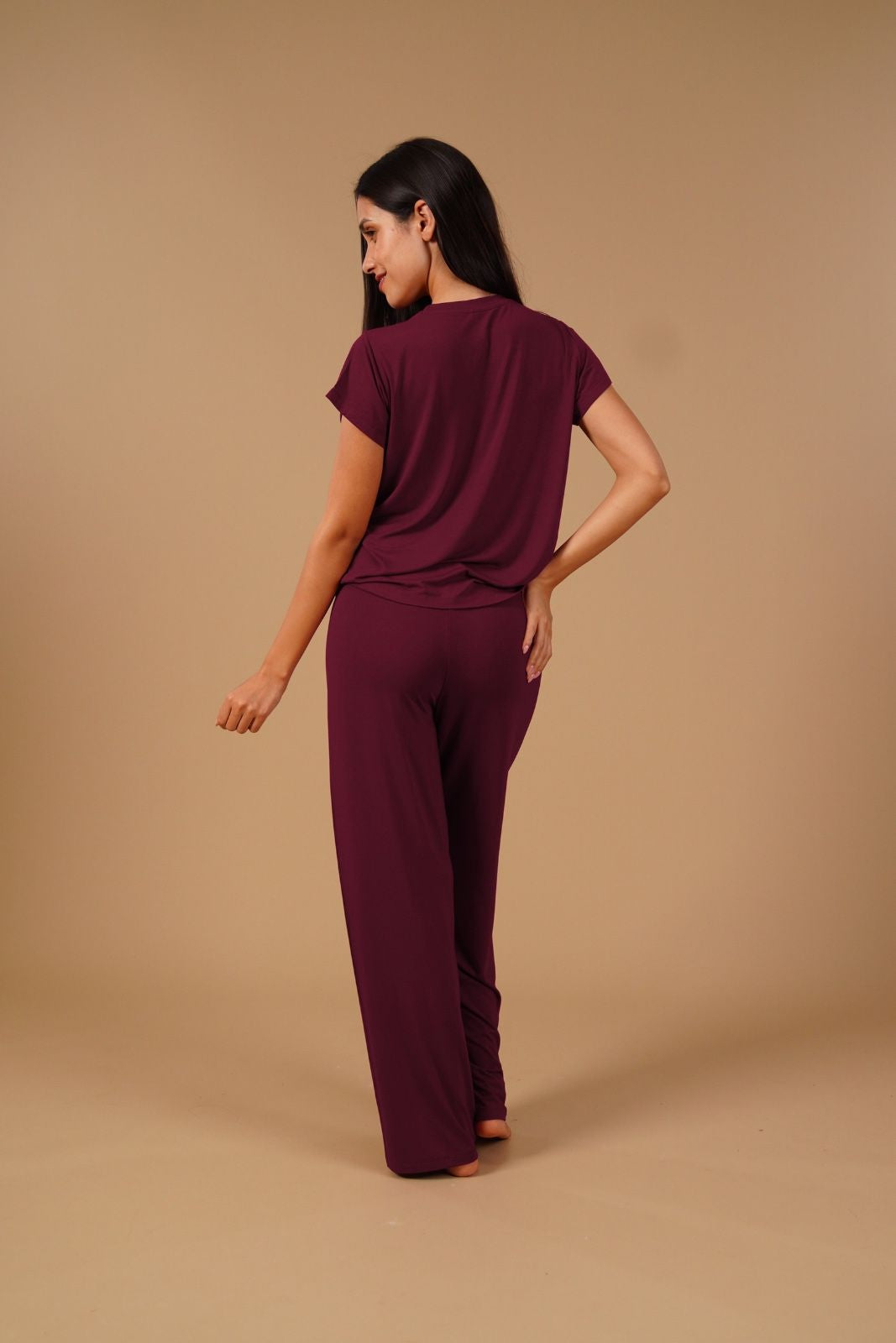 Burgundy Lucy Butter-Soft Modal Knit Women's Pajama Set