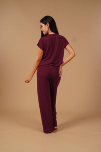 Burgundy Lucy Butter-Soft Modal Knit Women's Pajama Set