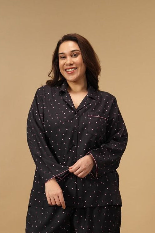 Miley Polka Women's Viscose Shirt - Full Sleeves