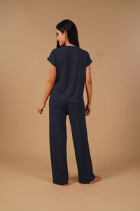 Navy Lucy Butter-Soft Modal Knit Women's Pajama Set