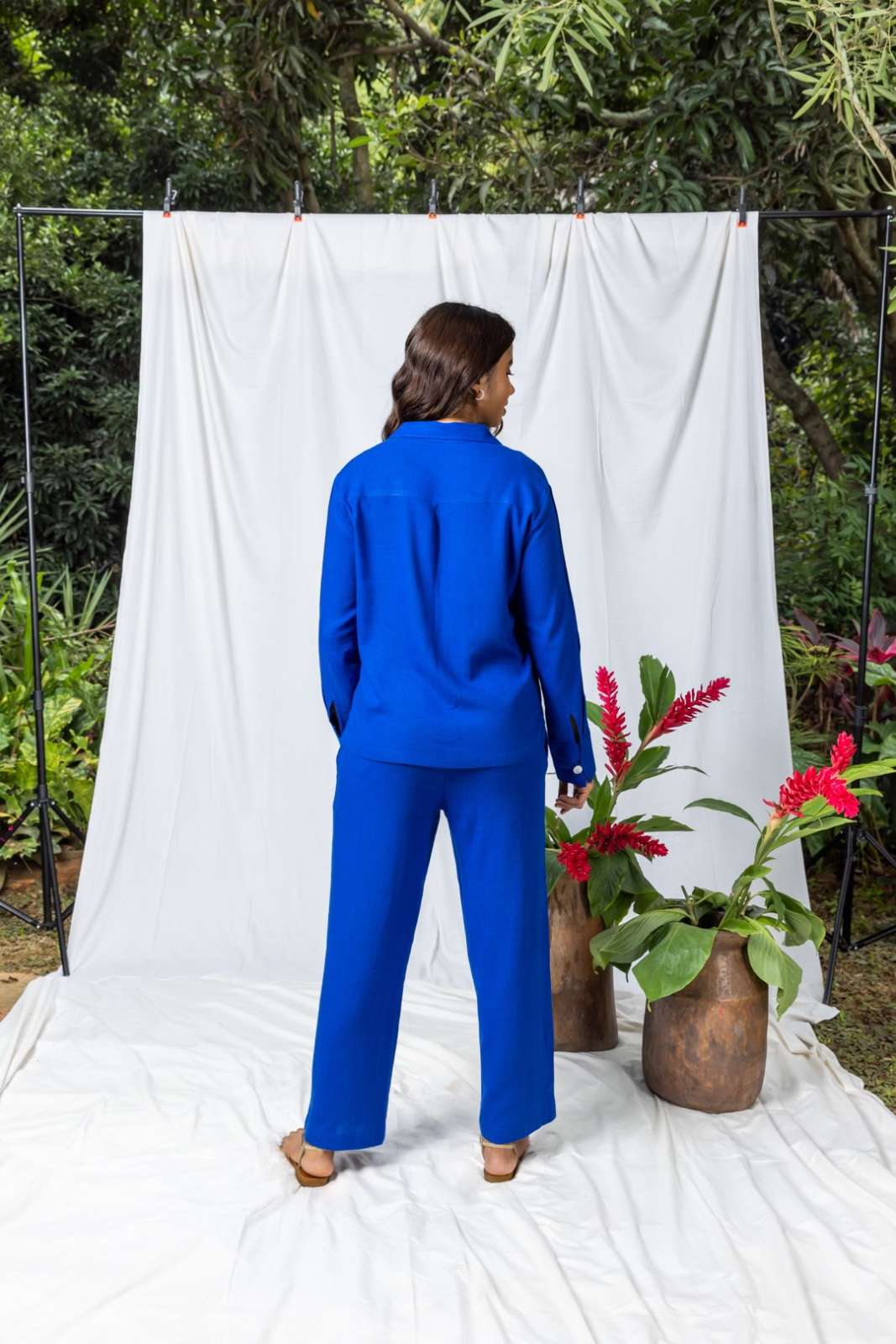 Out of the Blue Linen Women's Lounge Co-ord Set