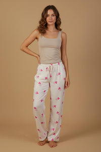 Amy Heart Printed Viscose Women's Pajama