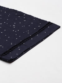 Starlight Blue Printed Cotton Twill Women's Pajama