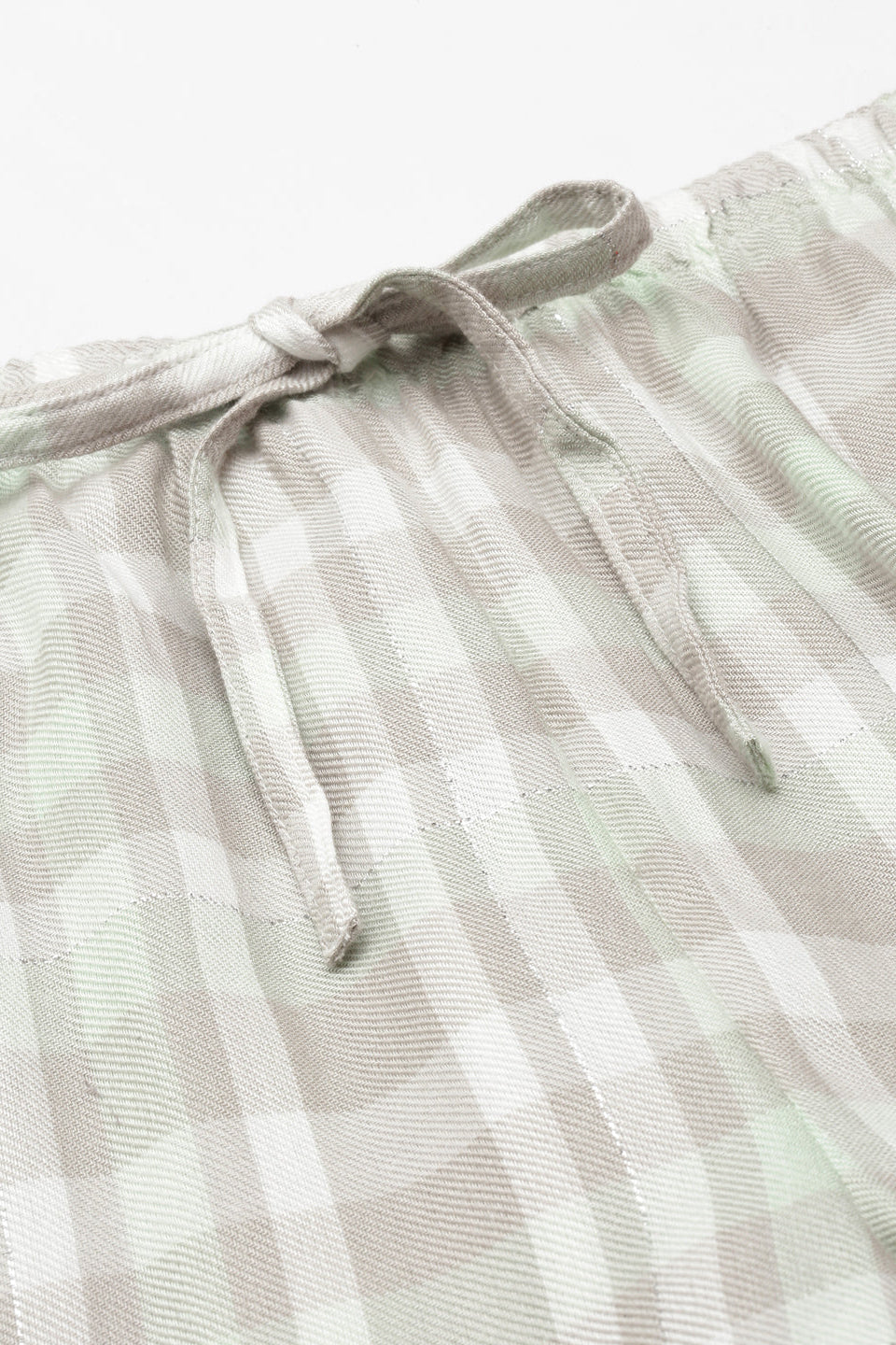 Green Lurex Twill Cotton Women's Pajama