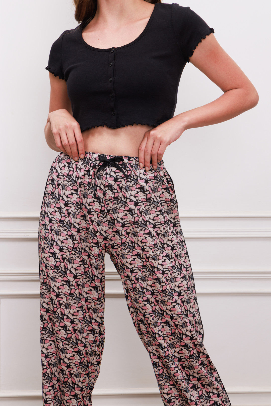 Multicolored Cotton Blend Women's Pajama