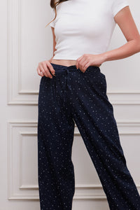 Starlight Blue Printed Cotton Twill Women's Pajama