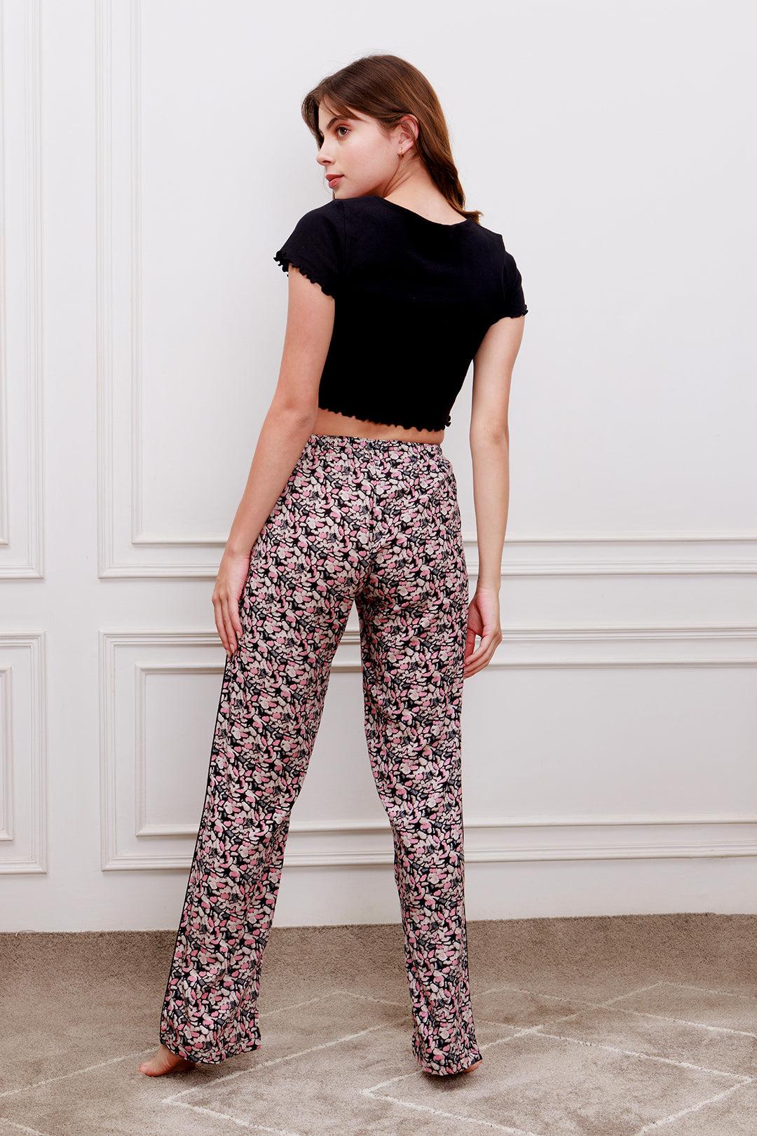 Multicolored Cotton Blend Women's Pajama