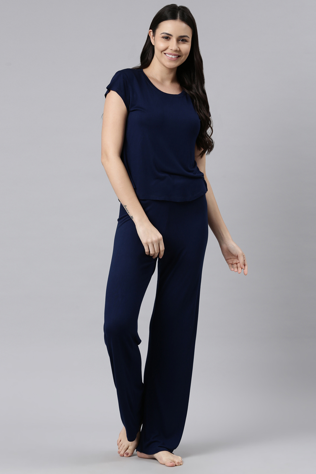 Navy blue womens discount pyjamas