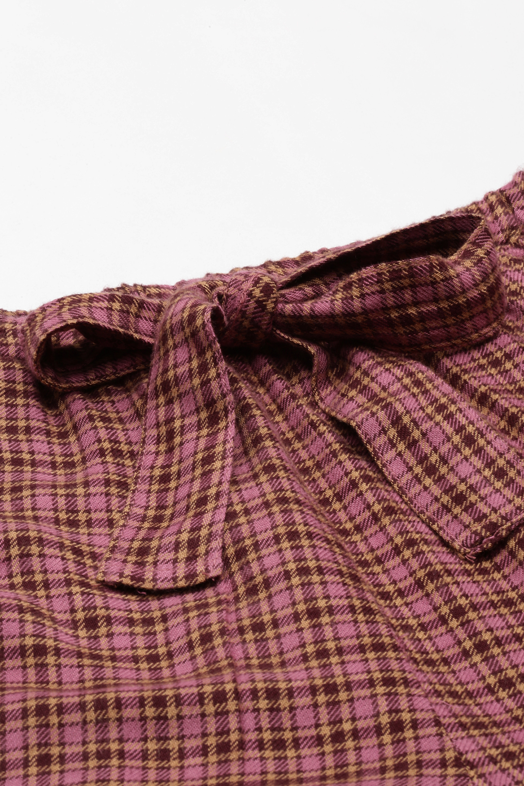 Pink Plaid Cotton Checkered Women's Pajama